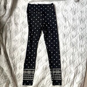 Lou & Grey Leggings Alpine Pattern Small NWT